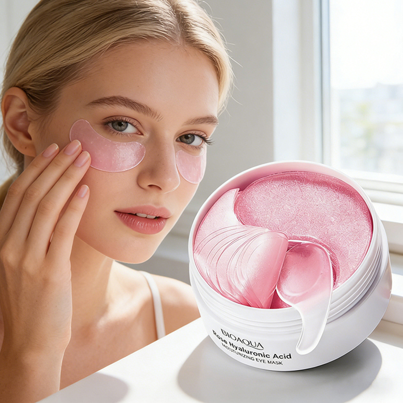 Skincare Bioaqua - 60 Stück BIOAQUA Rose Hyaluronsäure Augenmaske