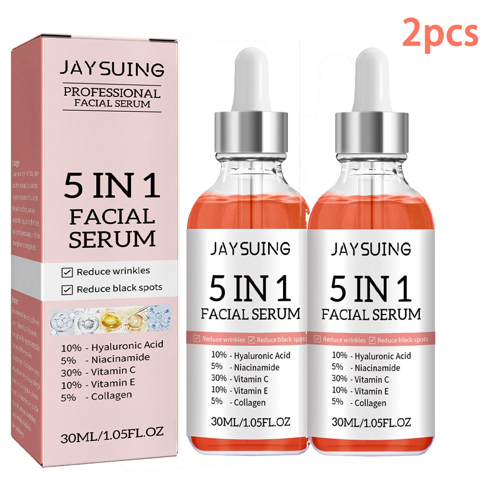 Skincare Vitamin C - 5-in-1 Gesichtsserum Vitamin C Feuchtigkeitsspendend Aufhellend