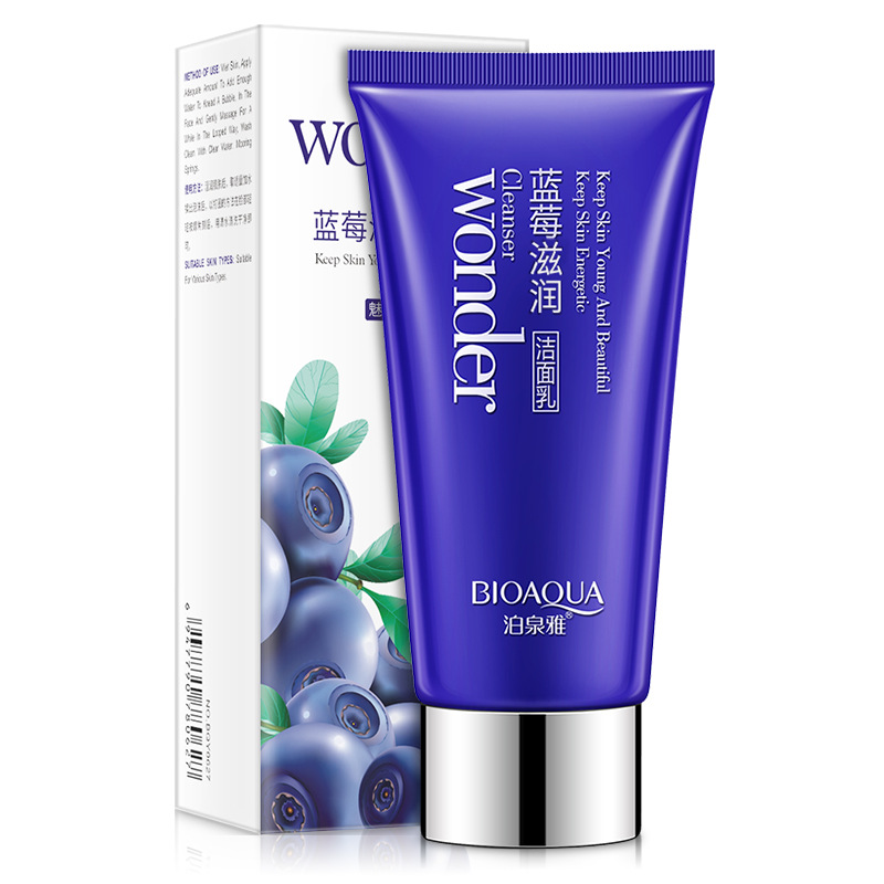 Skincare Bioaqua - BIOAQUA 100 g Blaubeer-Gesichtsreiniger, Pflanzenextrakt, reichhaltige