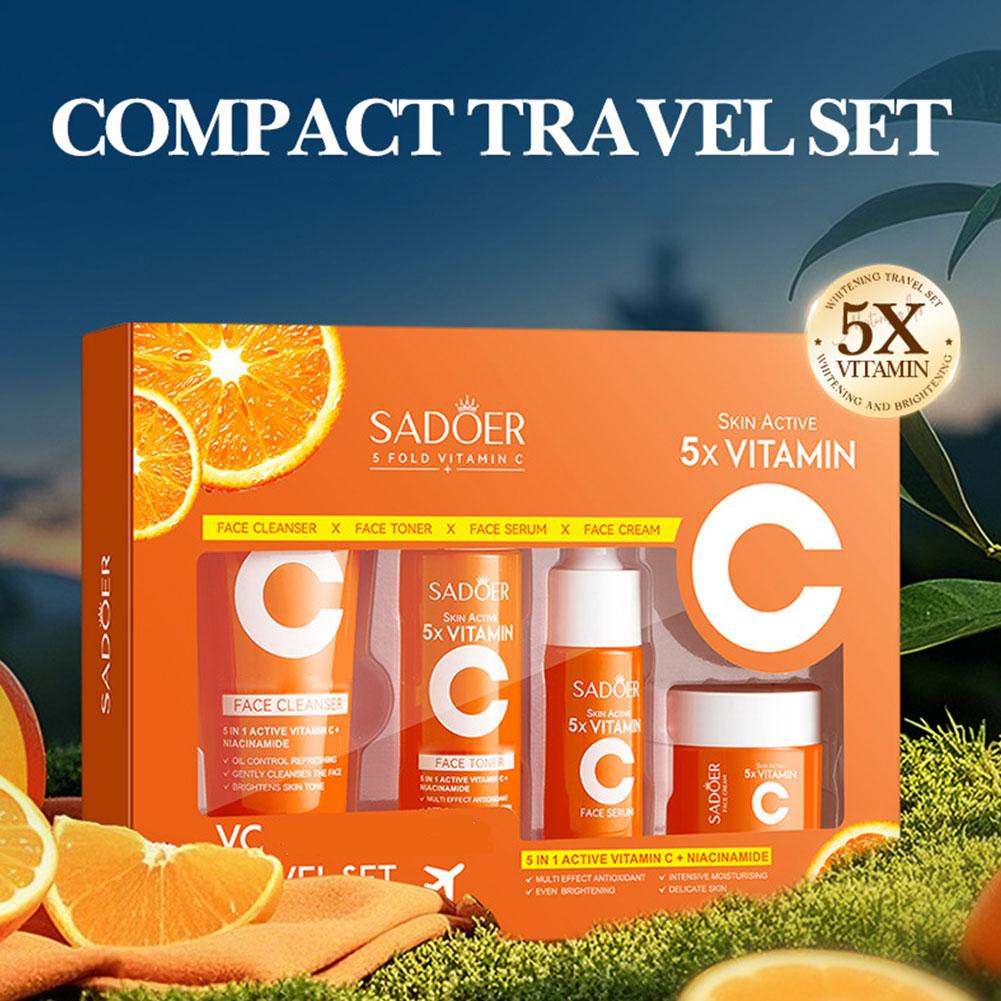 SADOER 4-teiliges Gesichtscrem – Skincare Vitamin C Bewertung und Preis