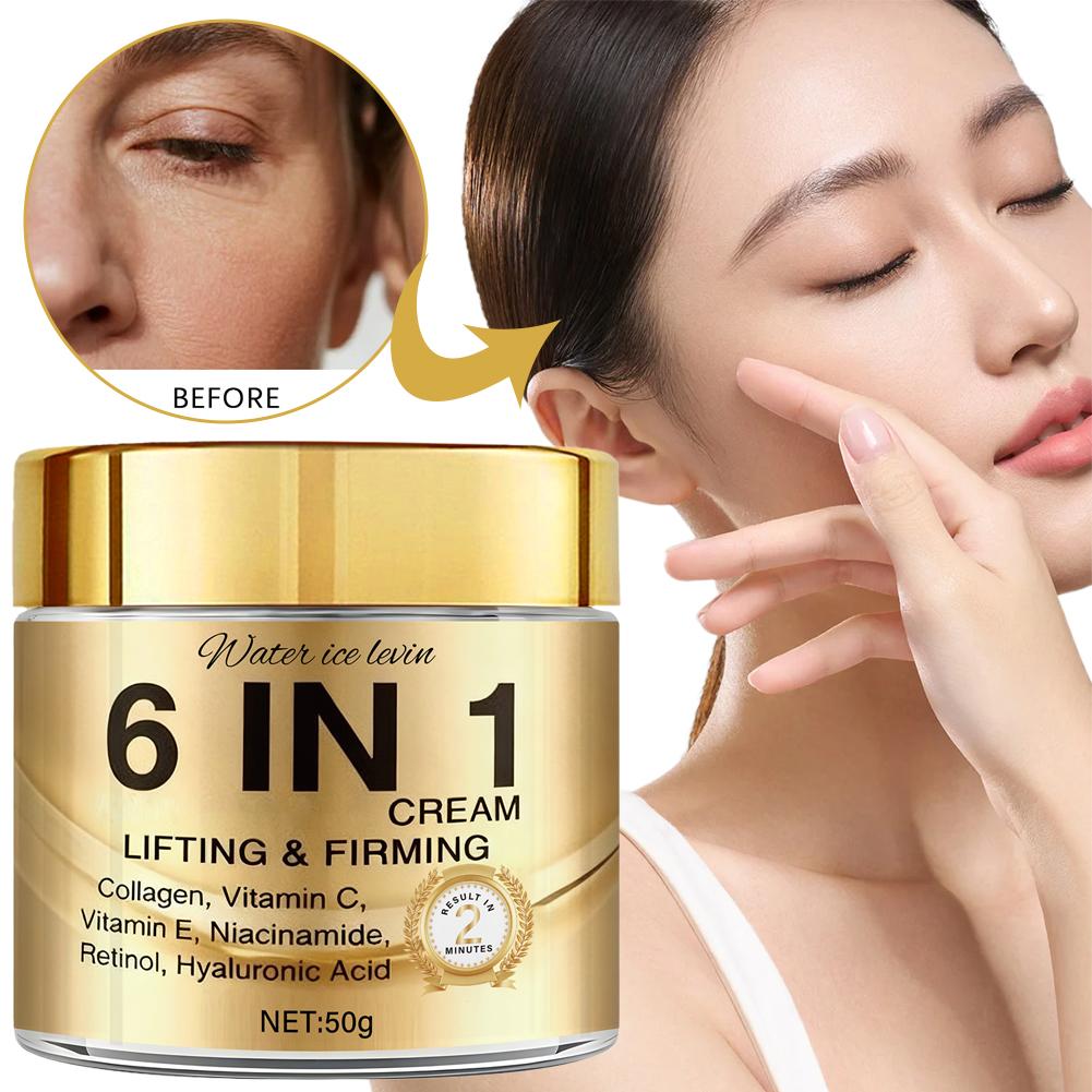 6 IN 1 Kollagen-Gesichtscreme, – Skincare Vitamin C Bewertung und Preis
