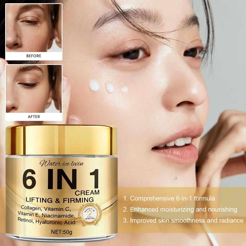 6 IN 1 Kollagen-Gesichtscreme, – Skincare Vitamin C Bewertung und Preis