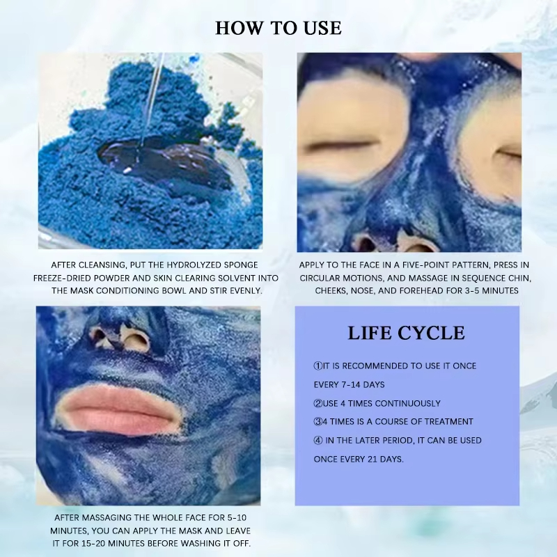 Blaue Schwammnadeln Mikrokrist – Skincare Indonesia Bewertung und Preis